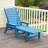 HDPE Patio Chaise Lounge, 4-Position Adjustable Backrest Outdoor Lounger-859724168