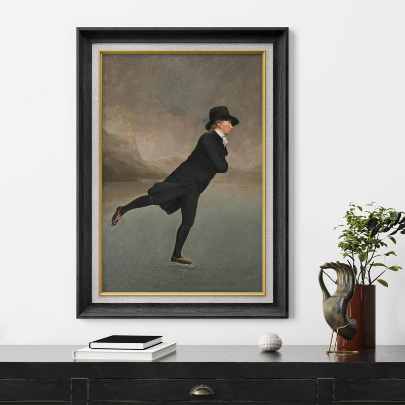 «Classic Gentleman Ice Skater», œuvre d'art classique, impression de giclée sur toile encadrée, H 36 po x l 26 po x P 1,5 po
