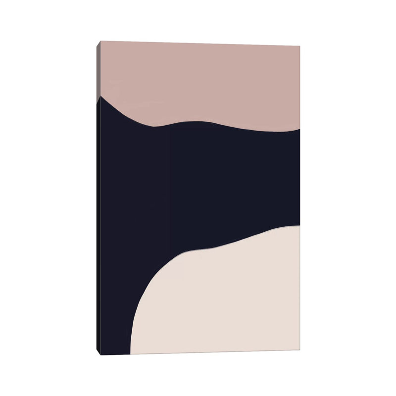 Navy Rose Abstract III by Leah Straatsma - Print on Canvas, 66.04cm H x 45.72cm W x 3.81cm D, Wrapped Canvas