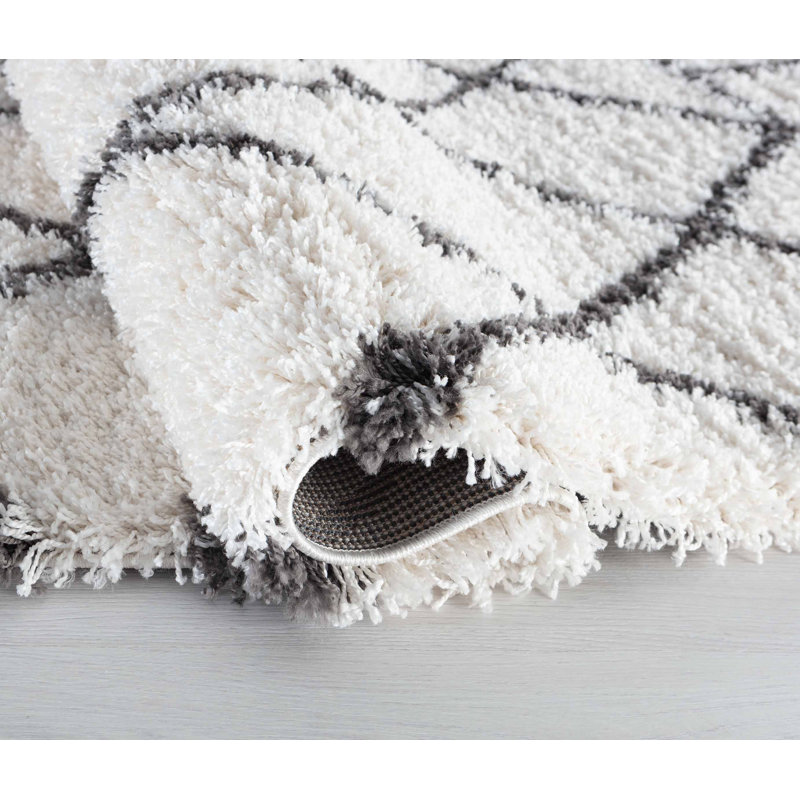 Toledo Geometric Shag Area Rug, Rectangle 80 x 150cm
