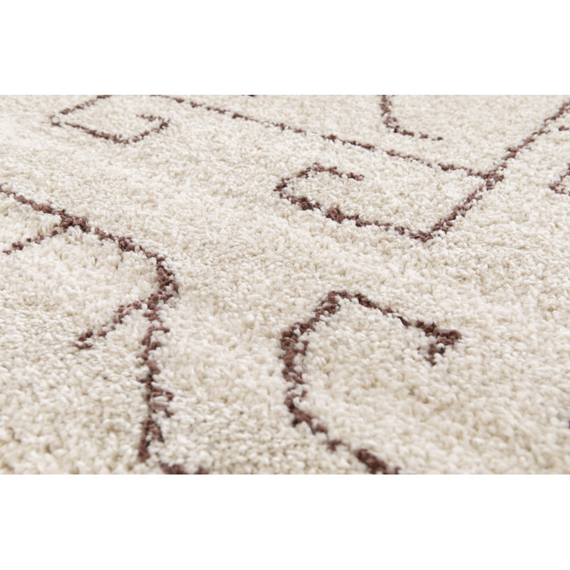 Barrowman Woven Beige/Red Rug, Rectangle 160 x 230cm