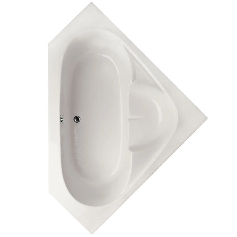 Rincon 59'' L Soaking Bathtub, White, Matte Black