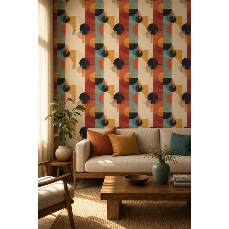 Décoration murale amovible Mid-Century, Texturé non collé