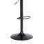 Tabouret de bar réglable en similicuir crème et métal noir