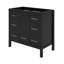 Meuble-lavabo 36 po sans lavabo, meuble-lavabo autoportant avec 5 tiroirs et portes à fermeture douce-670346813