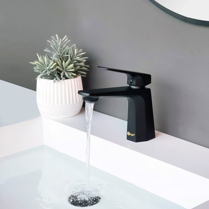 Robinet de salle de bain noir mat 5 po, Noir mat