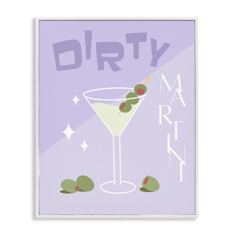 «Dirty Martini», estampe numérique par Anna Quach, Estampe numérique encadrée blanc bord de mer, H 14 po x l 11 po