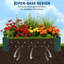 8x4x2 ft Galvanized Raised Garden Bed with Greenhouse Cover, Zippered Doors, Extra Deep-2070565179