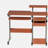 Complete computer work station desk, wood grain-1353235223