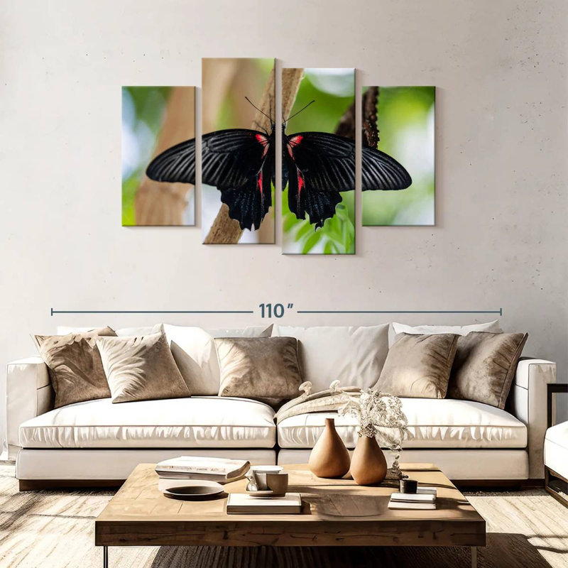 Brampt Swallowtail Butterfly, 48" H x 75" W
