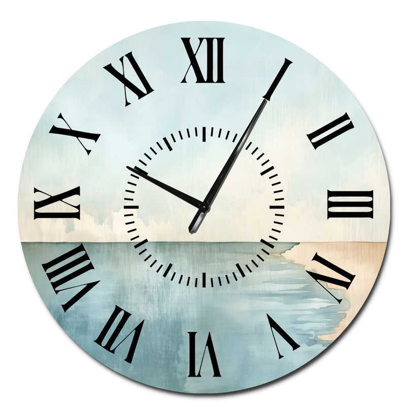 Grande horloge murale Calm Lake Reflection I - Nature, Surdimensionné