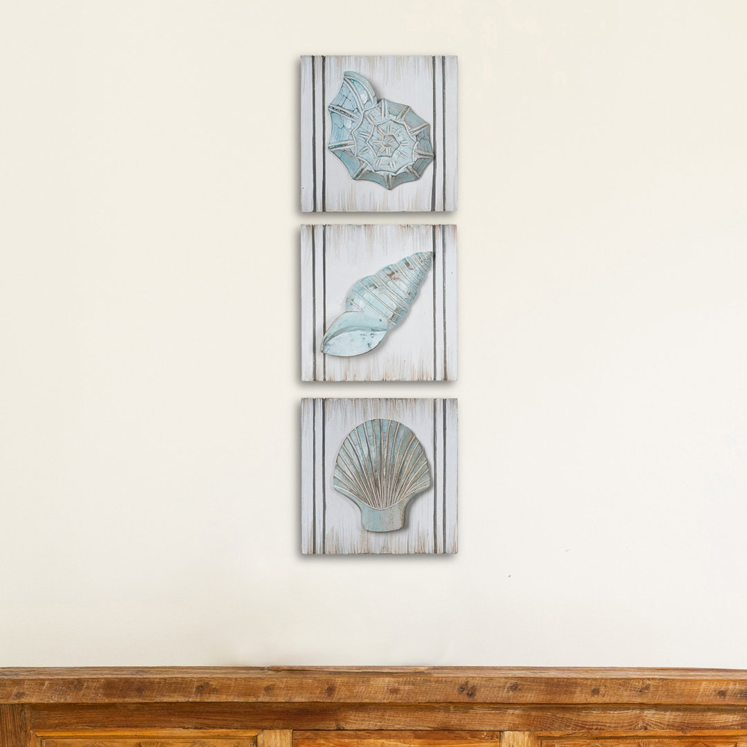 Handmade Coastal Landscape & Nature Wall Decor on Solid Wood Rosecliff Heights