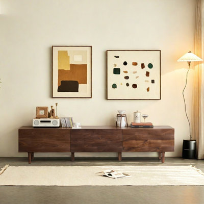 High quality black walnut TV cabinet