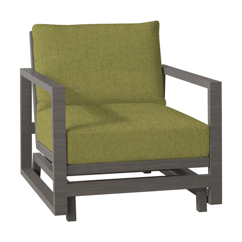 Avondale Patio Lounge Chair with Cushions, Slate Grey, No Welt, Avila Natural White