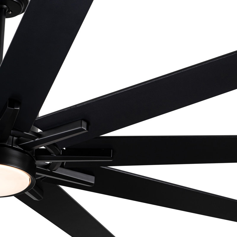 72 in.integarted led large black double finish ceiling fan with remote control