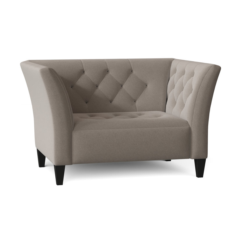 Carruth Upholstered Armchair, Gypsy Platinum Performance Microfiber