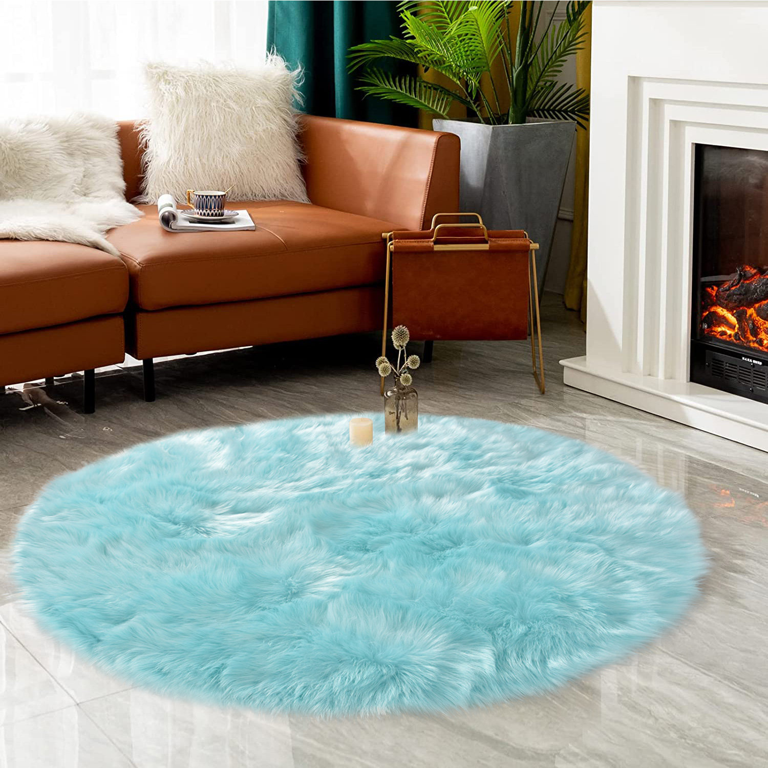 Everly Quinn Faux Sheepskin Indoor Rug & Reviews | Wayfair