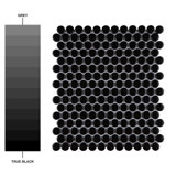 Metro Penny Matte Black 9-3/4" x 11-1/2" Porcelain Mosaic Floor and Wall Tile