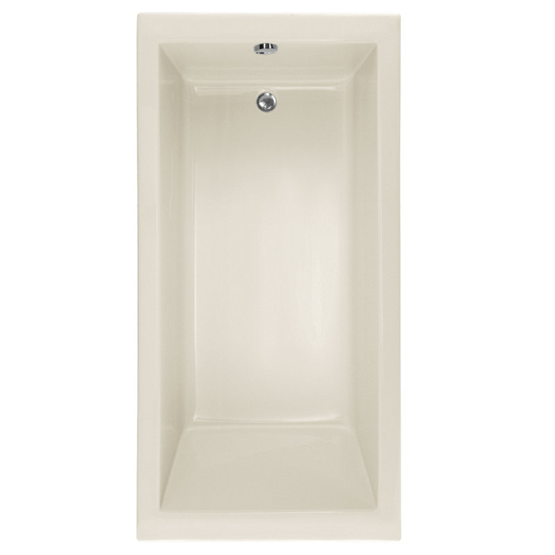 Lacey 66'' L Soaking Bathtub, Biscuit, White