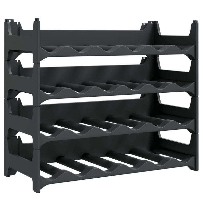 Bilderback Tabletop Wine Bottle Rack in Anthracite, 52cm H x 60cm W x 26cm D