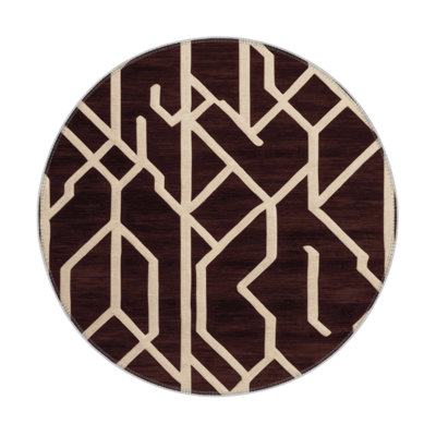 Tapis brun intérieur et extérieur Trellis