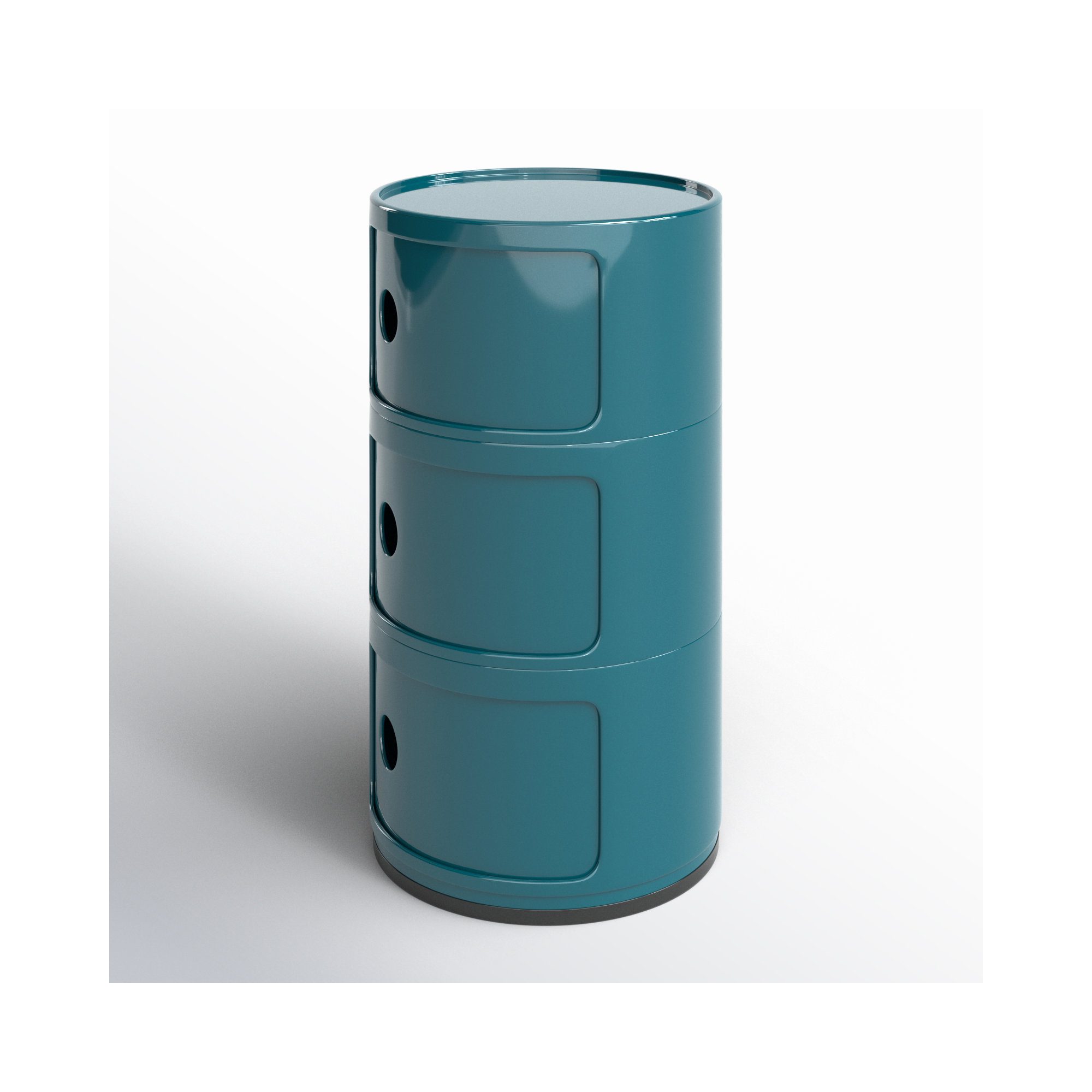 Componibili Round Modular Stacking Units, Blue, 3