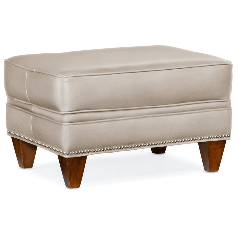 Reddish Ottoman, Nickel, New Classiques, Rio Mineral Genuine Leather