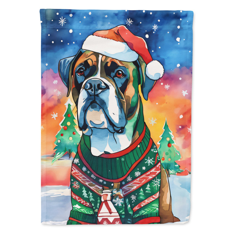 Polyester double face Noël, H 40 po x l 28 po