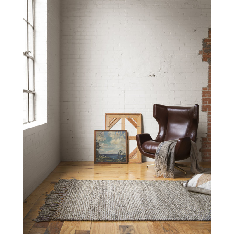 Brea Hand Loomed Gray Rug, Rectangle 7'9" x 9'9"