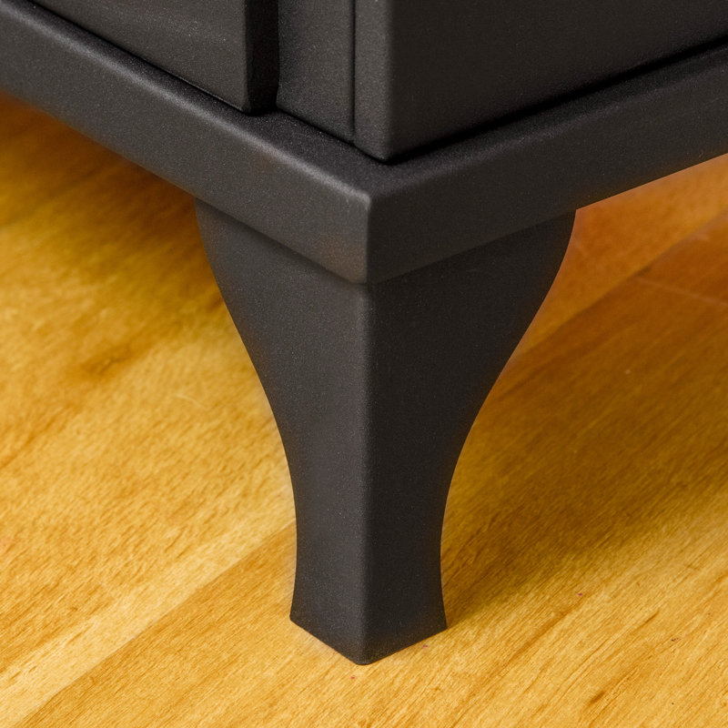 HOMCOM 41cm W Satin Black Ethanol Fire