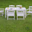 Chaise de patio et table, 7 pièces (6 chaises de salle à manger + 1 table de salle à manger)