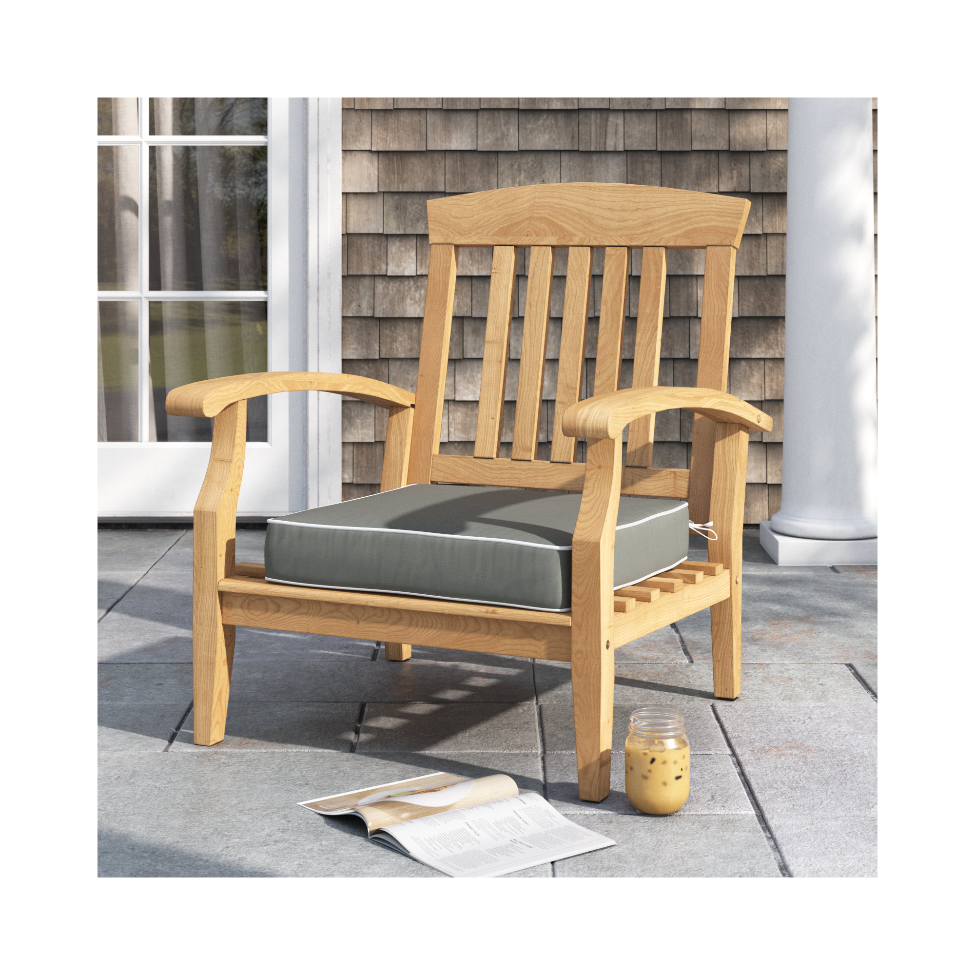 Albertson Outdoor Dining Chair Cushion, 5" H x 27" W x 23" D