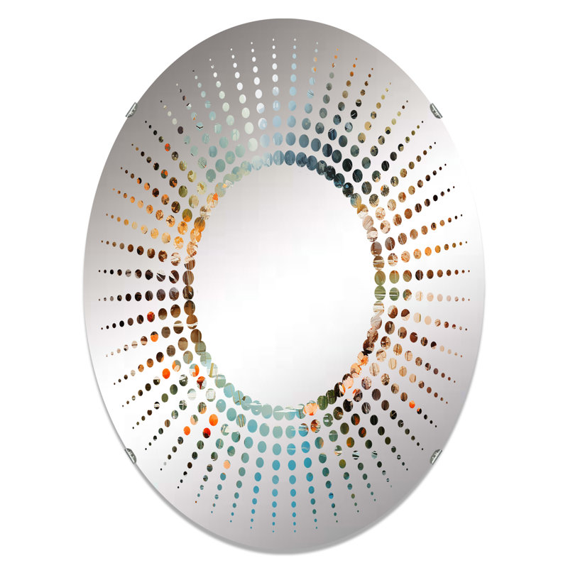Miroir décoratif Tranquil Lakes Rivers Urban Symphony IV - Starburst-MIR114539-Ovale, L 24 po x H 36 po