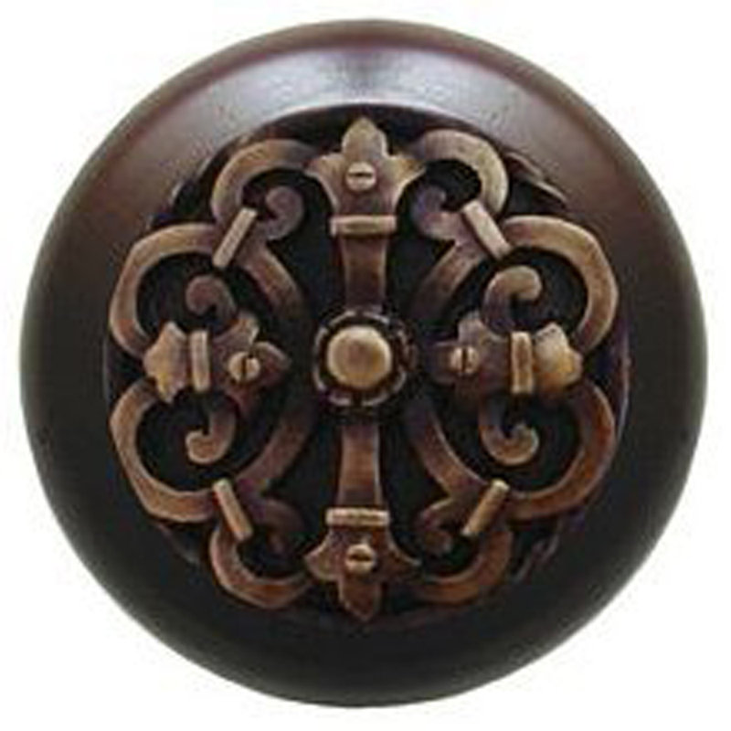 Olde World Mushroom Knob, Antique Brass