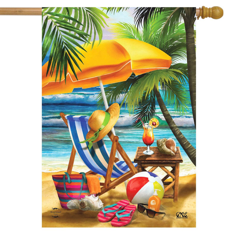 Drapeau «Welcome To Paradise Beach Summer House»