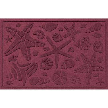 Bungalow Flooring Waterhog Gems Bordeaux 24 in x 36 in Pet Polyester Indoor Outdoor Door Mat, Red