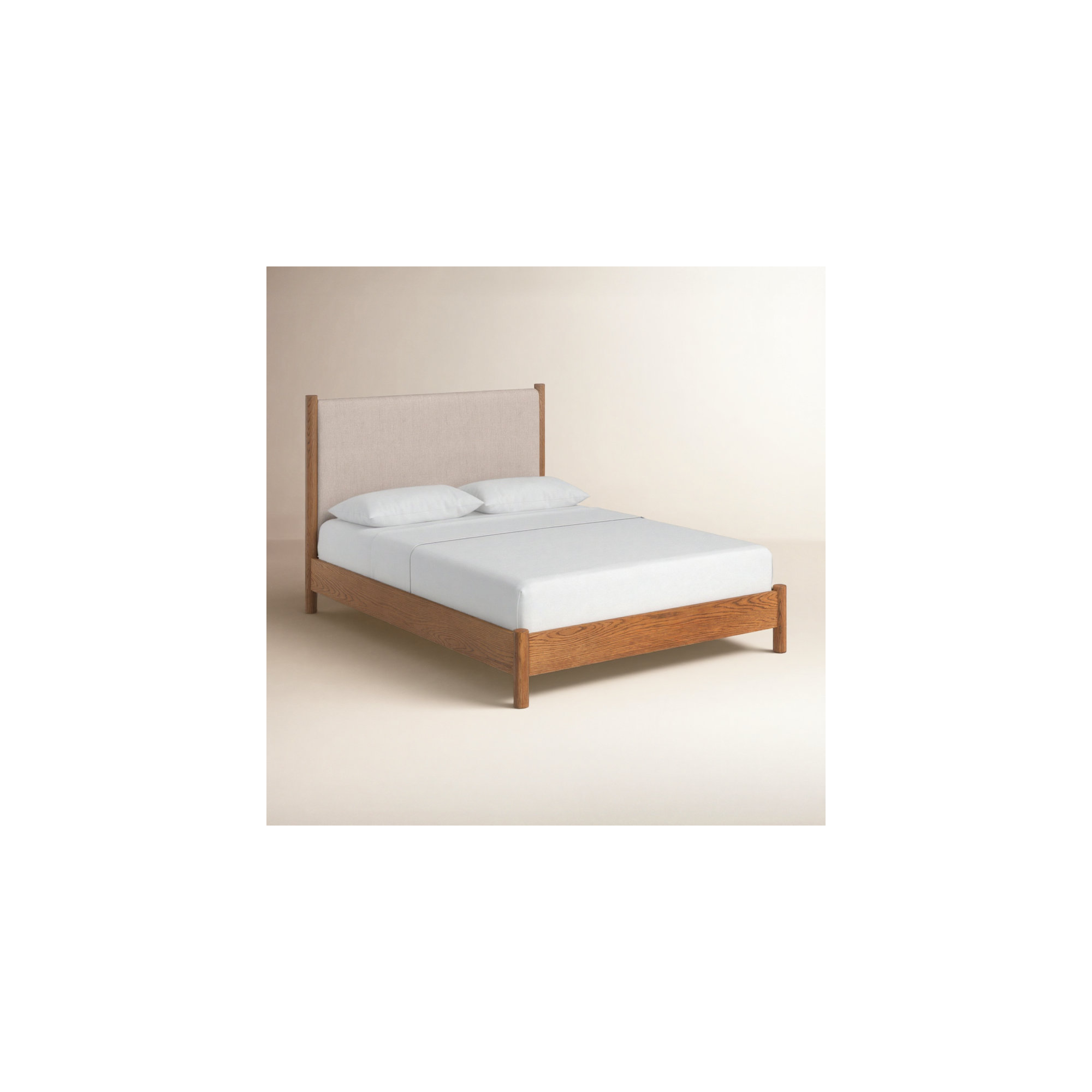 Linda Upholstered Bed, Essence Natural, Queen