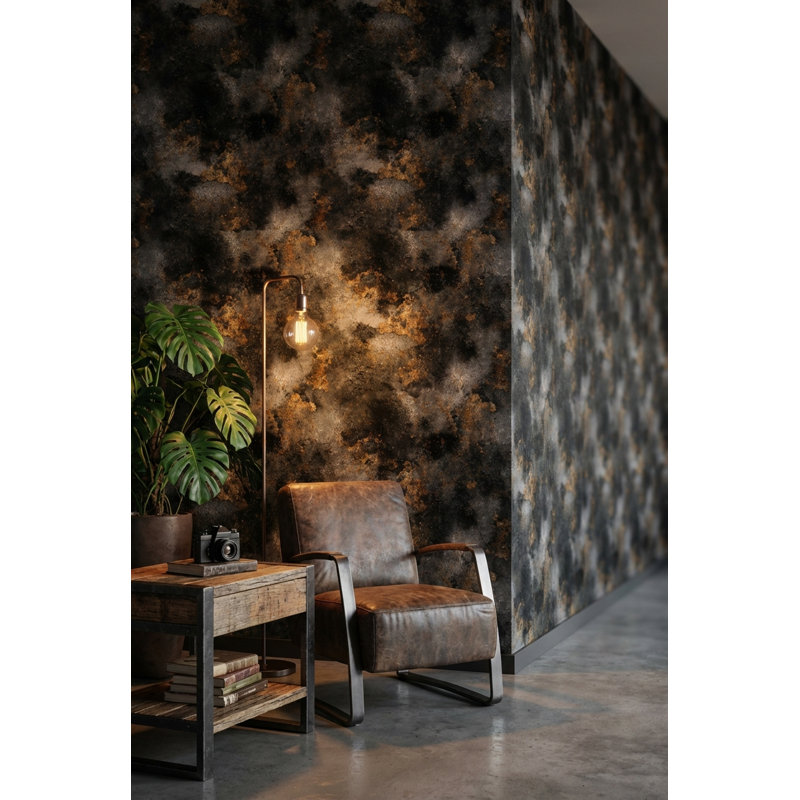 Papier peint marbre or moderne