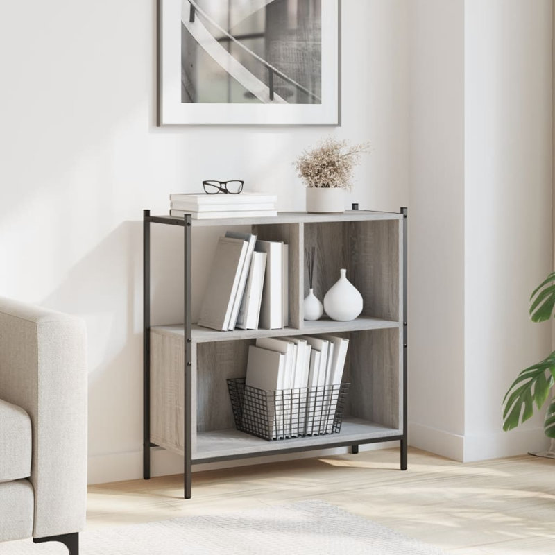 77.5cm H x 72cm W Steel Standard Bookcase, Grey Sonoma