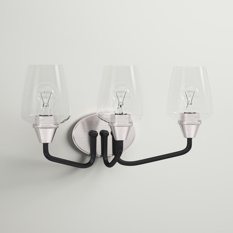 Roseta 3 - Light Dimmable Vanity Light, Black/Satin Nickel