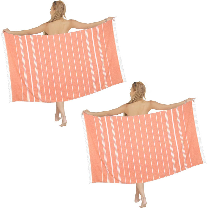 Meinulf Cotton Beach Towel, Orange