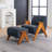Chenille Upholstered Armchair With Matching Ottoman-1682116803