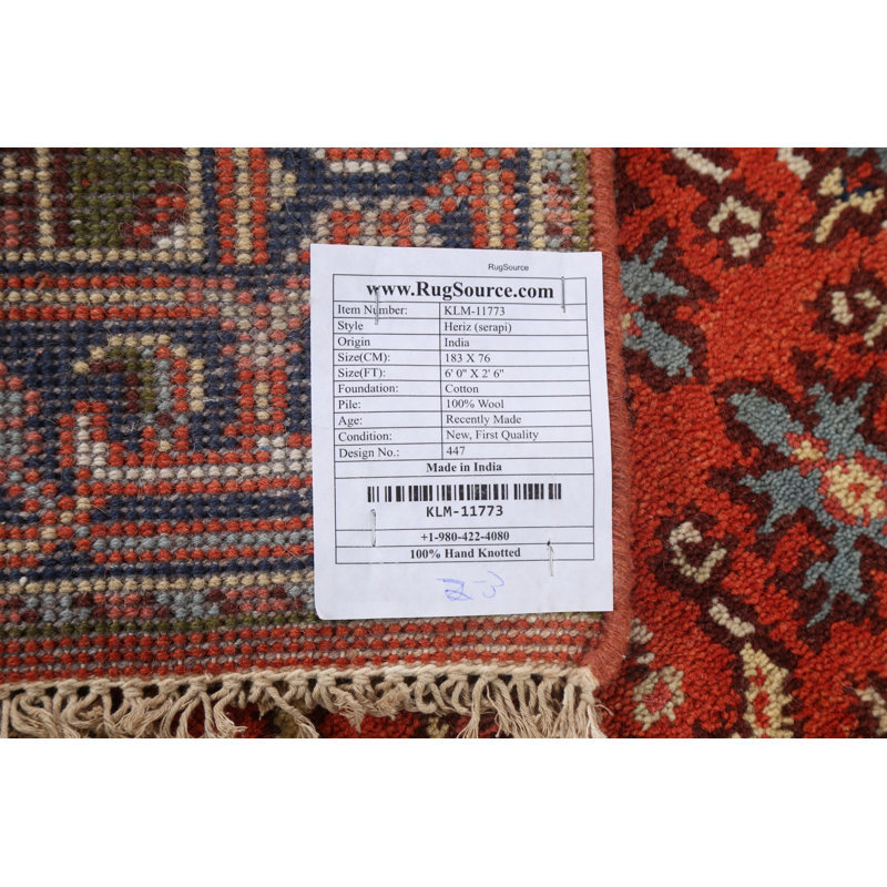 One-of-a-Kind 2' 6''X6' 0'' New Age Wool Area Rug in Red