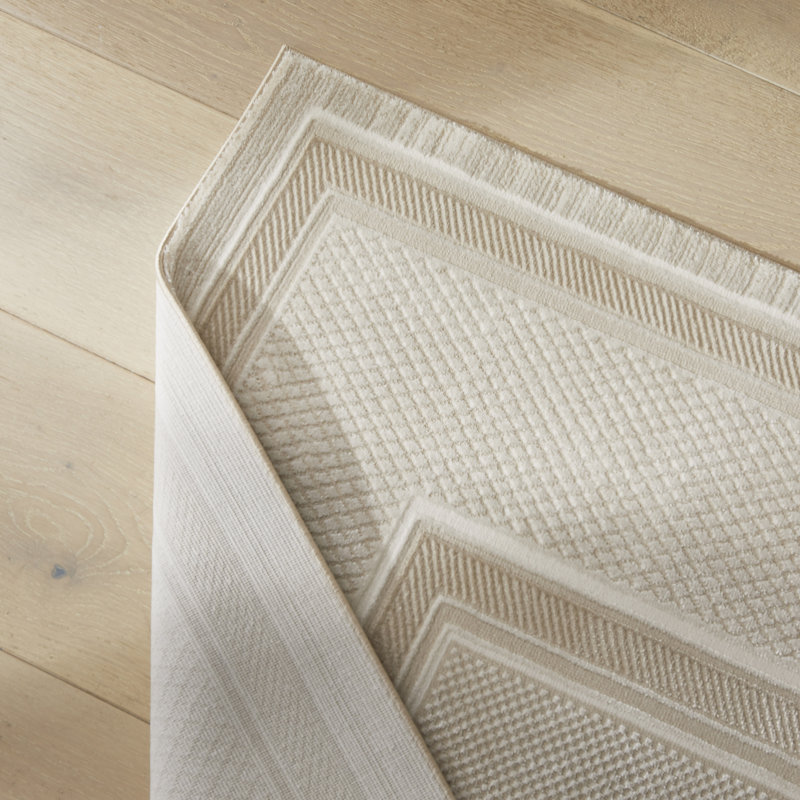 Abstract Cream Beige Area Rug, Rectangle 240 x 300 cm