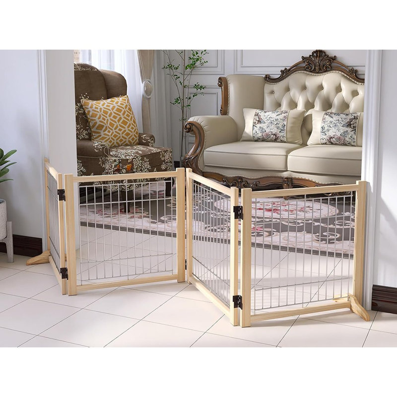 Barrière pour chien autoportante Natural Natural
