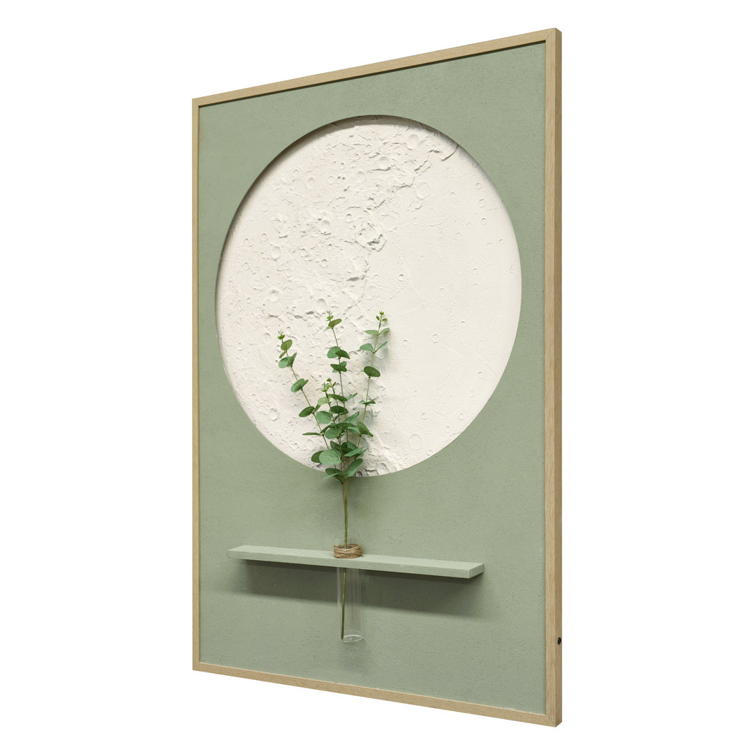 B&Q - Britwall Luxe Floral Vase Led Wall ArtLight Up Canvas Picture 83X123CmFloral Framed Print For Living RoomPlug In - Image 2