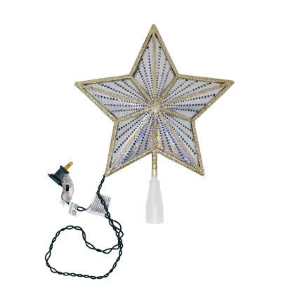 Pointe d'arbre de Noël en forme d'étoile
