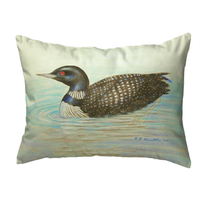 Loon Outdoor Reversible Throw Pillow