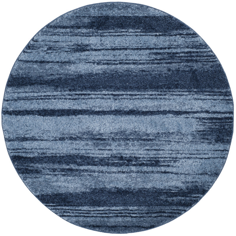 Tapis abstrait Socorro, Grey, Rond 8 pi