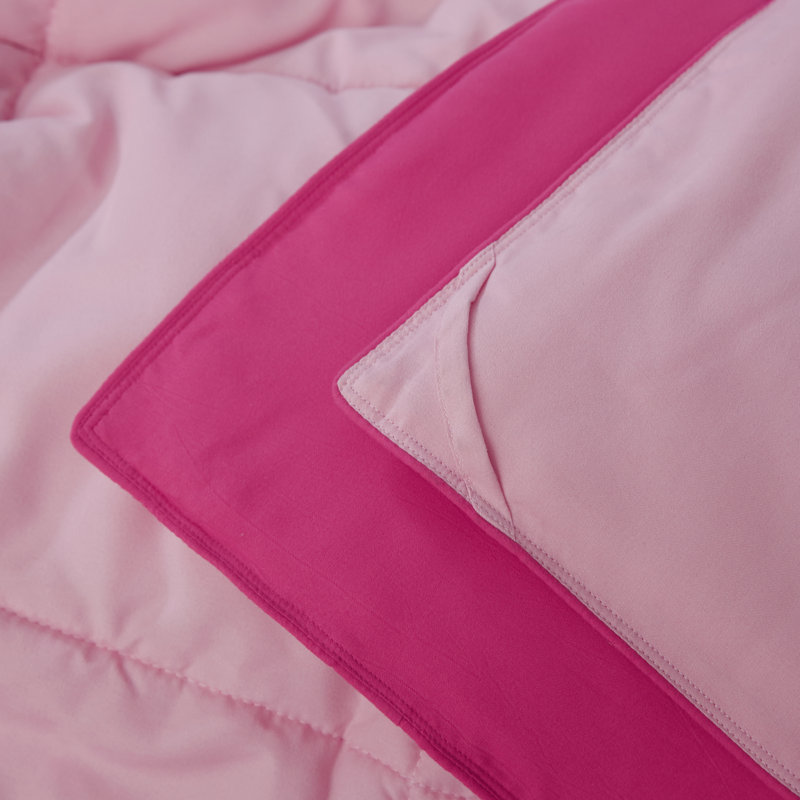 Full/Queen Hot Pink Reversible Microfiber Duvet Set